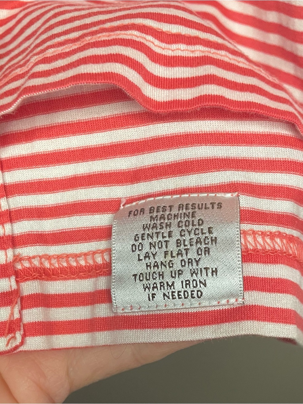 Peter Millar Sea Island Coral White Striped Performance Golf Polo Approx XXL - Picture 4 of 5